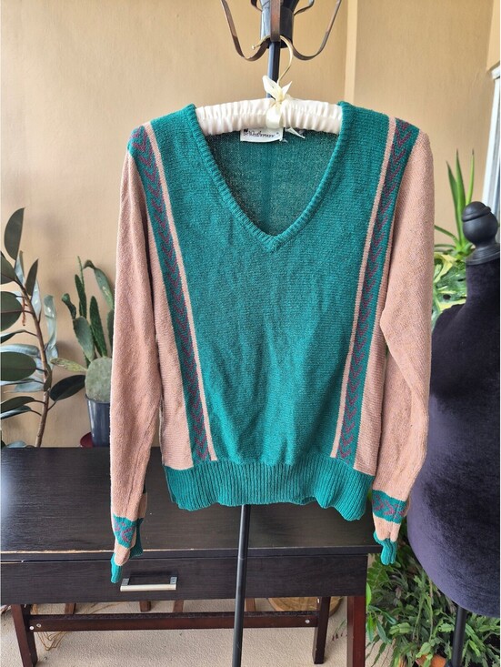 Tops - Vintage Weathervane Silk Cotton Sweater Size S Made in British Hong Kong